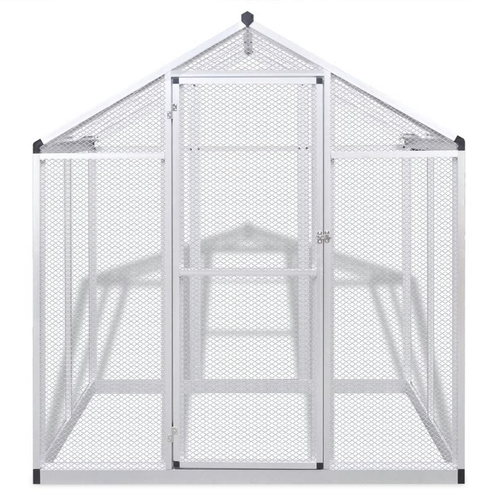Coteț păsări de exterior, aluminiu, 178 x 122 x 194 cm, [2],https:mobideco.ro
