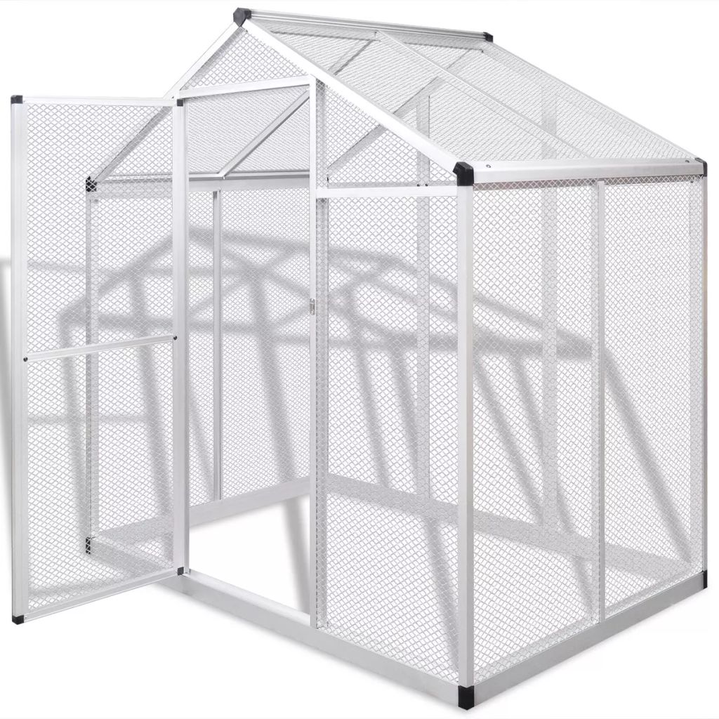 Coteț păsări de exterior, aluminiu, 178 x 122 x 194 cm, [3],https:mobideco.ro