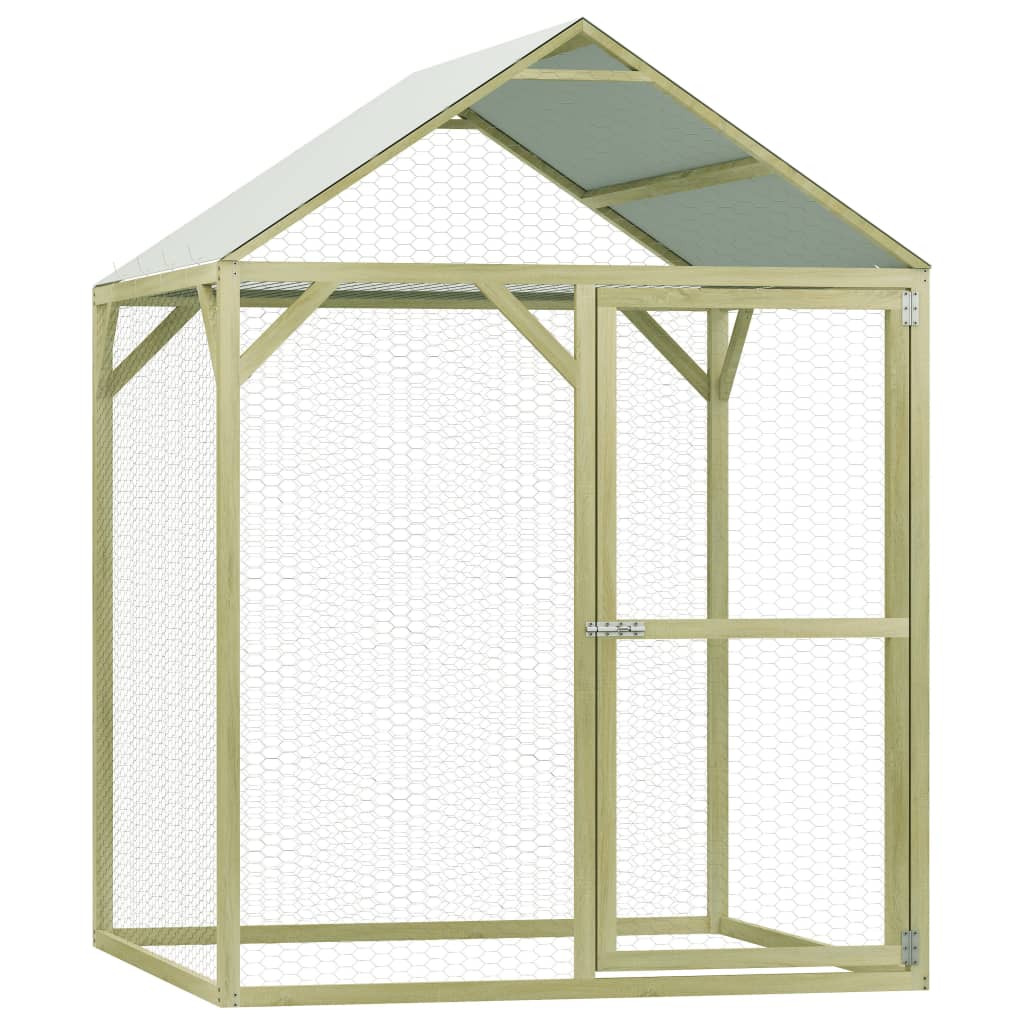 Cușcă de pui, 1,5 x 1,5 x 2 m, lemn de pin tratat