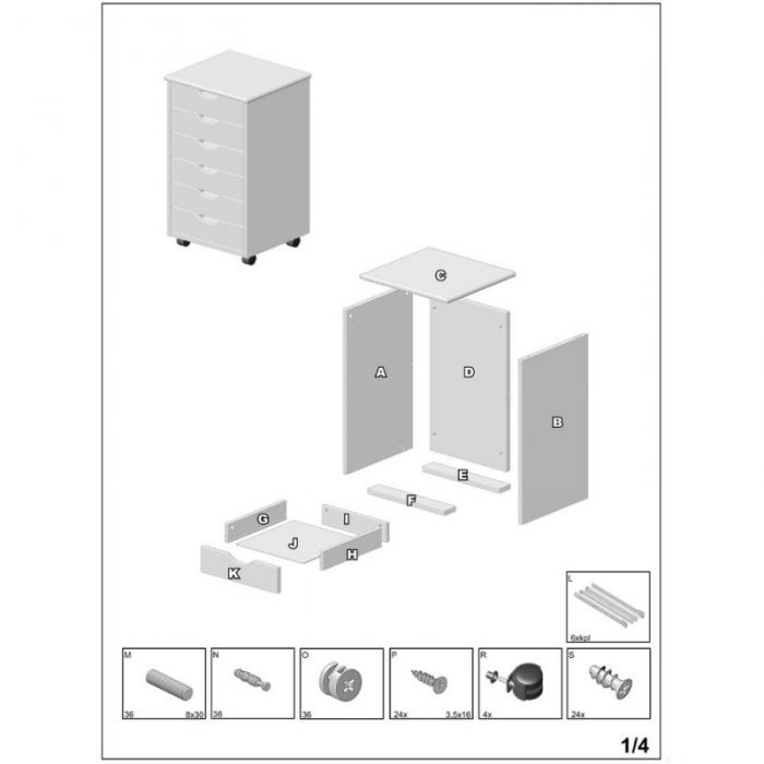 Dulapior cu sertare HM Simon 2, [4],https:mobideco.ro
