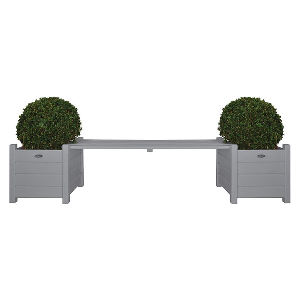 Esschert Design mobiler de grădină cu jardiniere gri CF33G