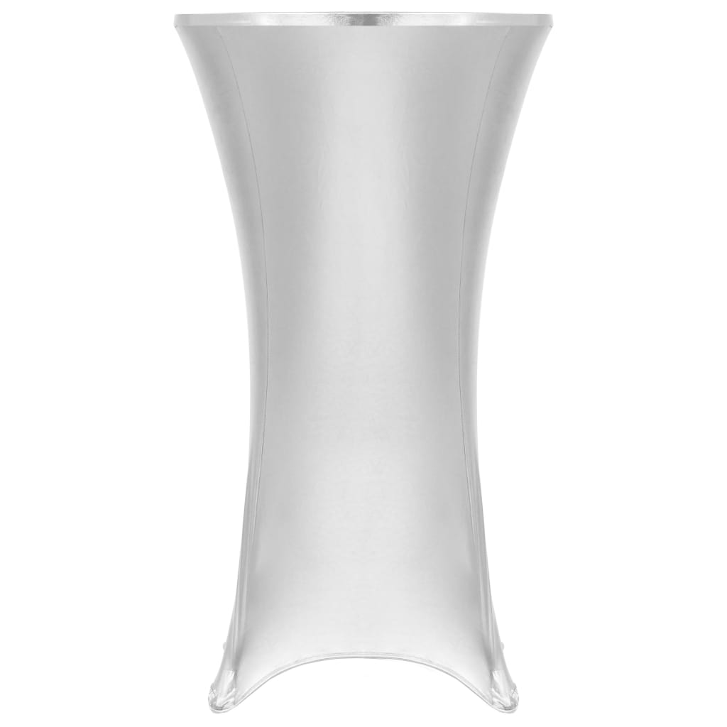 Huse elastice de masă, 2 buc., argintiu, 60 cm