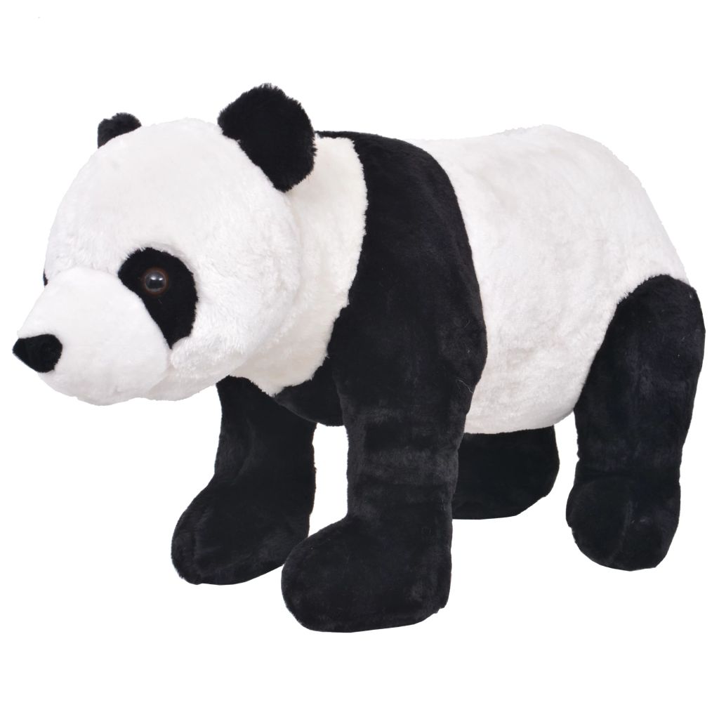 Jucărie de pluș urs panda in picioare, negru și alb, XXL