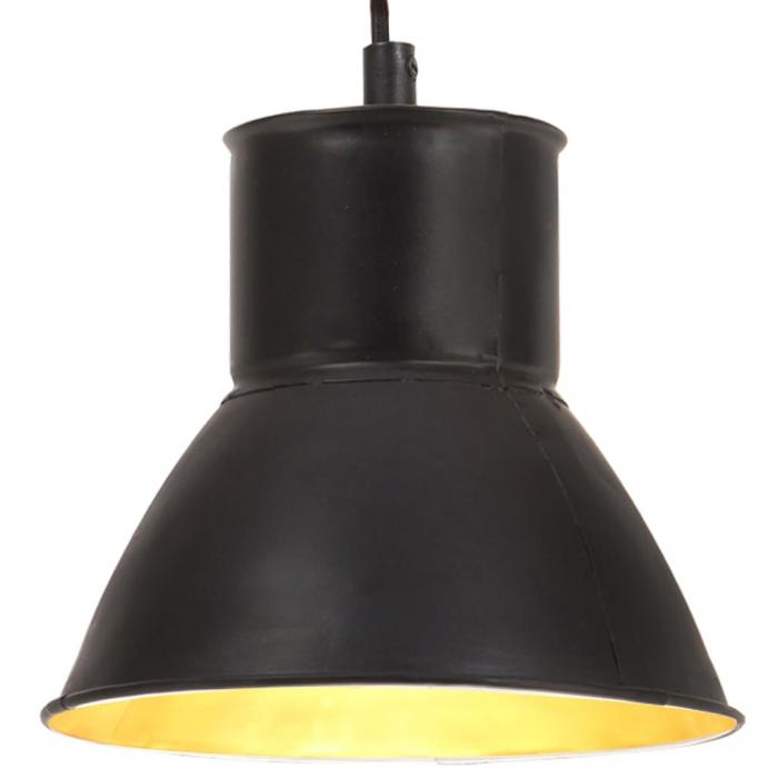 Lampă suspendată, 25 W, negru stins, rotund, 17 cm, E27