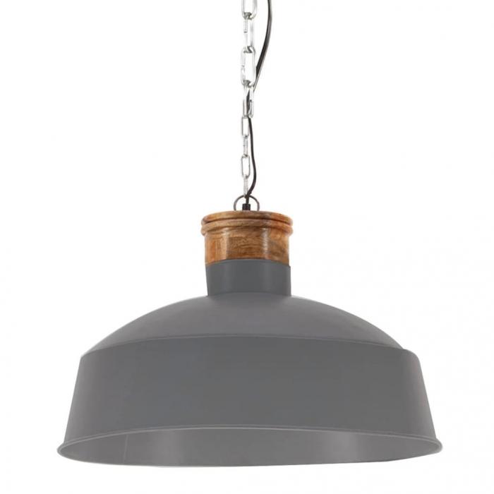 Lampă suspendată industrială, gri, 58 cm, E27