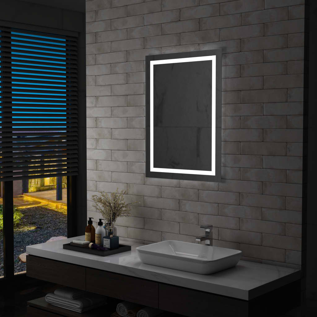 Oglindă cu LED de baie cu senzor tactil, 60 x 80 cm