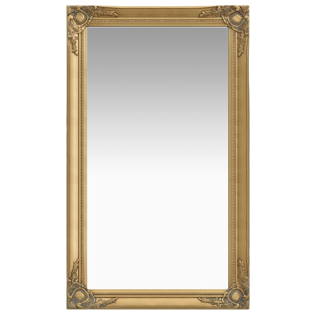 Oglindă de perete in stil baroc, auriu, 60 x 100 cm