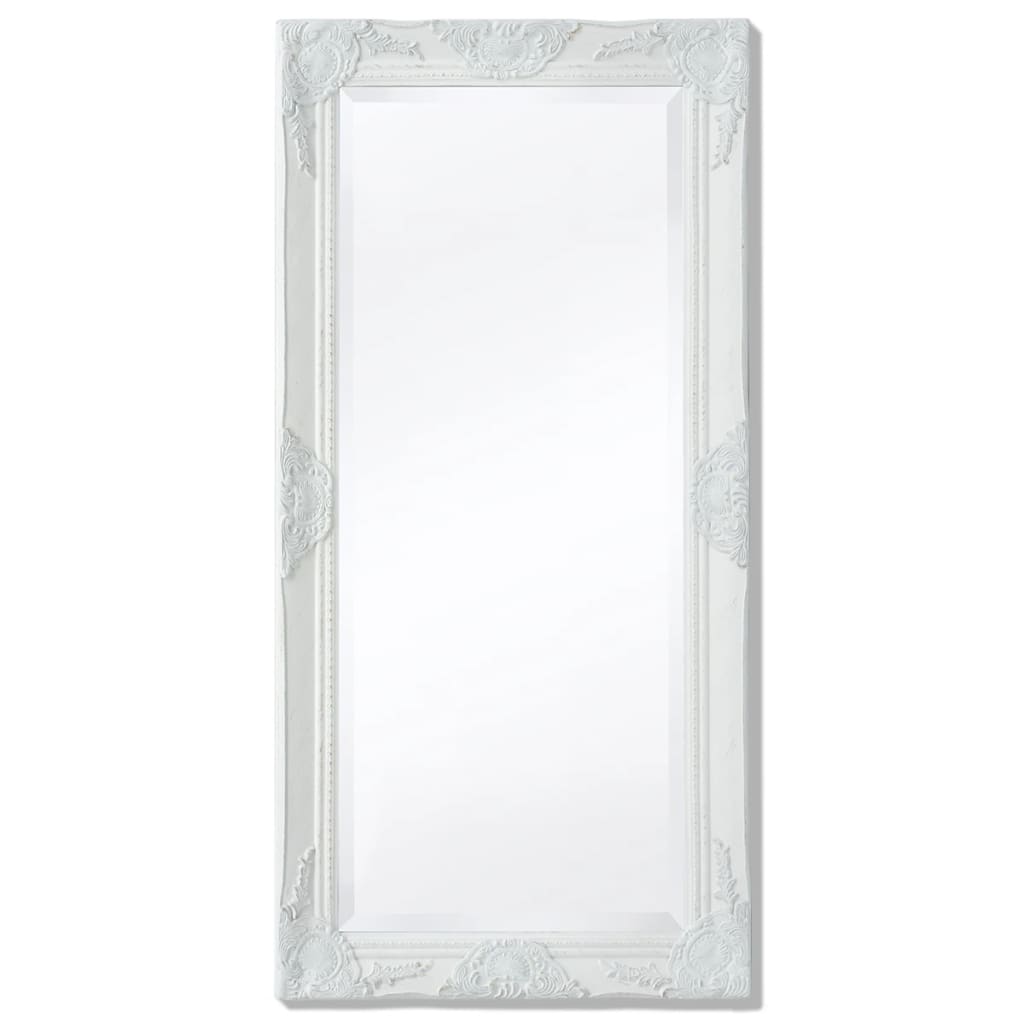 Oglindă verticală in stil baroc, 100 x 50 cm, alb