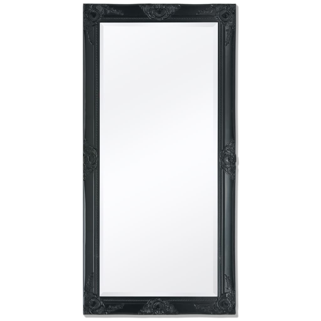 Oglindă verticală in stil baroc, 120 x 60 cm, negru