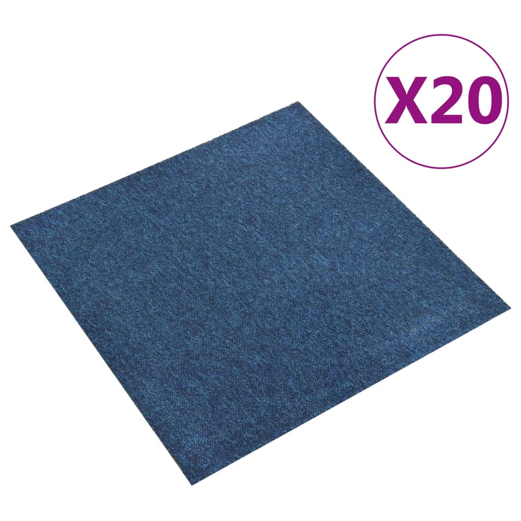 Plăci de pardoseală, 20 buc., albastru inchis, 50 x 50 cm, 5 m²