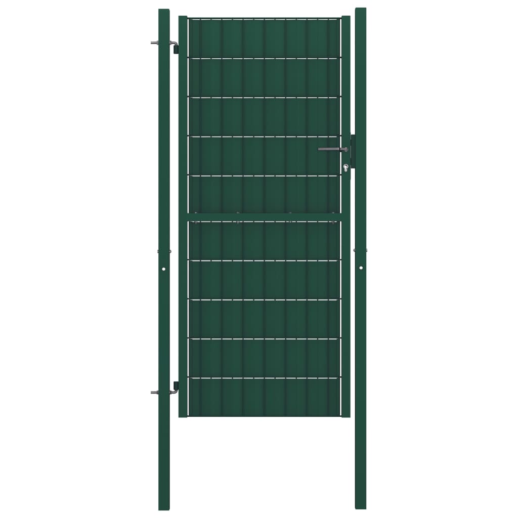 Poartă de gard, verde, 100 x 124 cm, oțel
