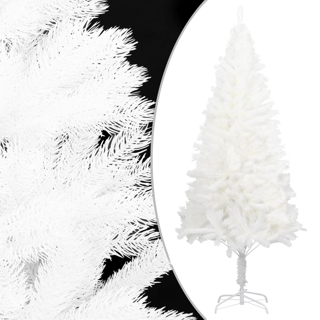 Pom de Crăciun artificial, ace cu aspect natural, alb, 120 cm