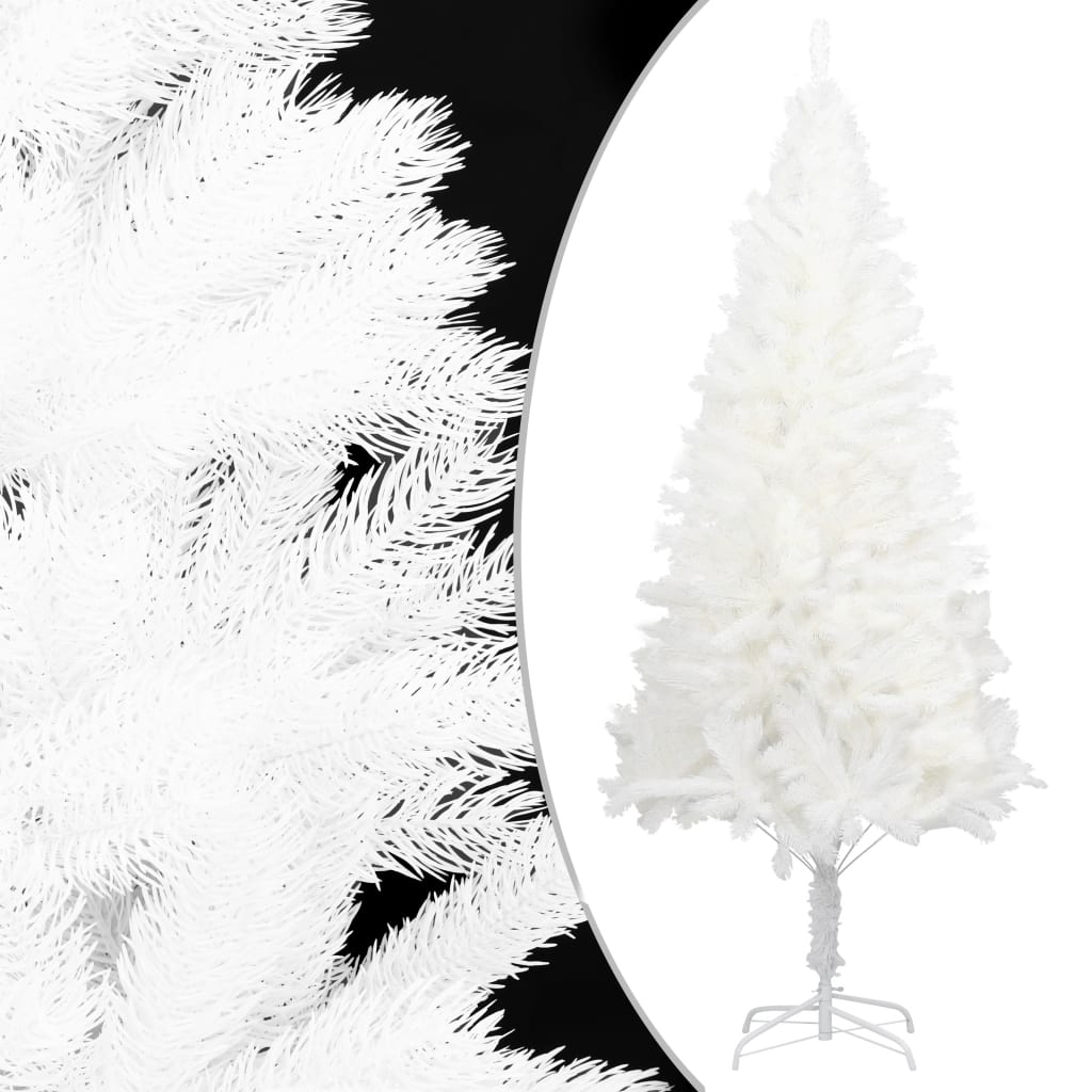 Pom de Crăciun artificial, ace cu aspect natural, alb, 180 cm