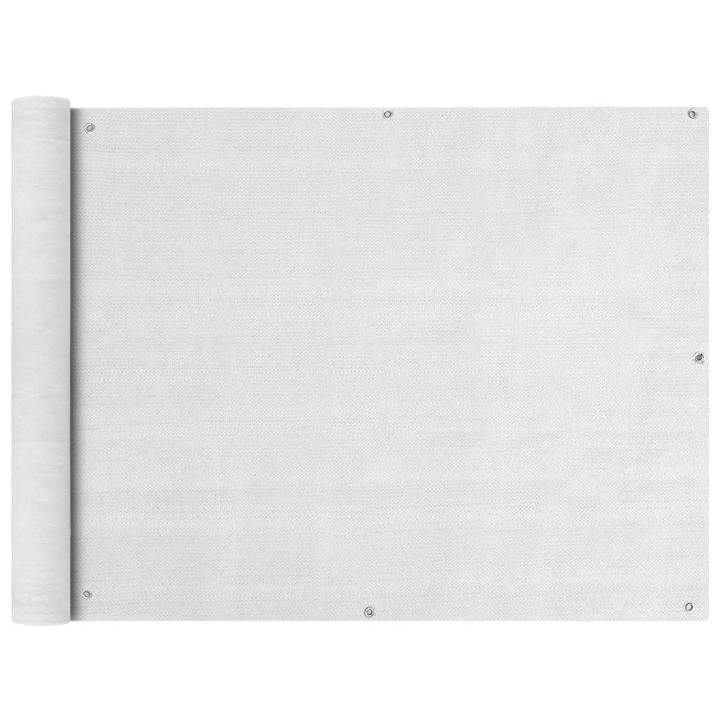 Prelată pentru balcon din HDPE, 90 x 400 cm, alb