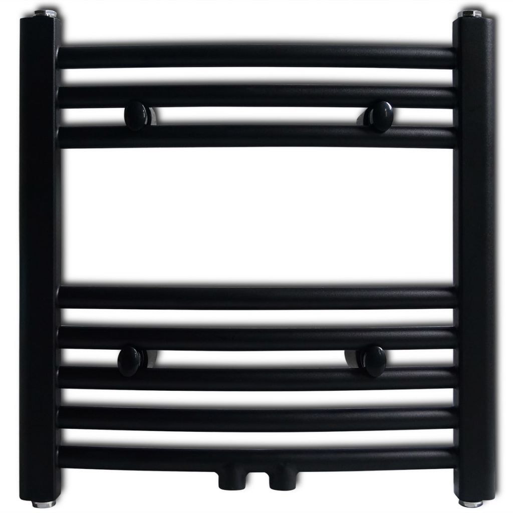 Radiator port-prosop incălzire baie, curbat, 480 x 480 mm, negru, [2],https:mobideco.ro