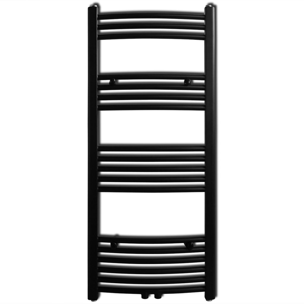 Radiator port-prosop incălzire baie, curbat, 500 x 1160 mm, negru, [2],https:mobideco.ro