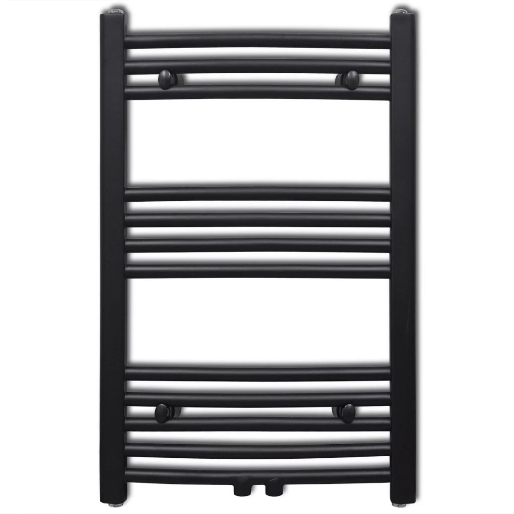 Radiator port-prosop incălzire baie, curbat, 500 x 764 mm, negru, [2],https:mobideco.ro