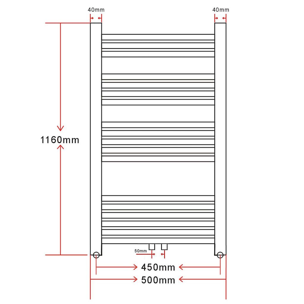Radiator port-prosop incălzire centrală baie, curbat, 500 x 1160 mm, [9],https:mobideco.ro