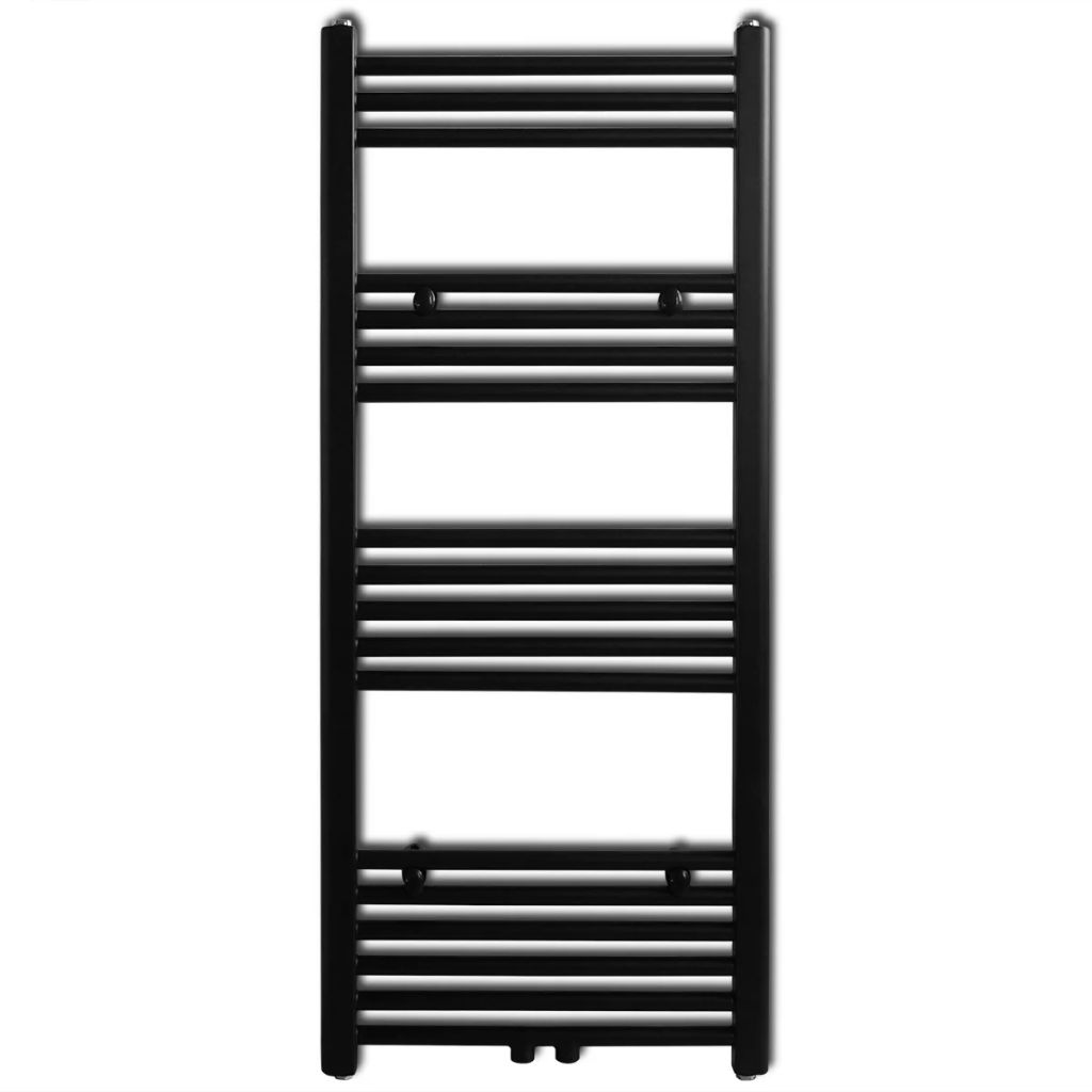 Radiator port-prosop incălzire centrală baie, drept, 500x1160mm, negru, [2],https:mobideco.ro