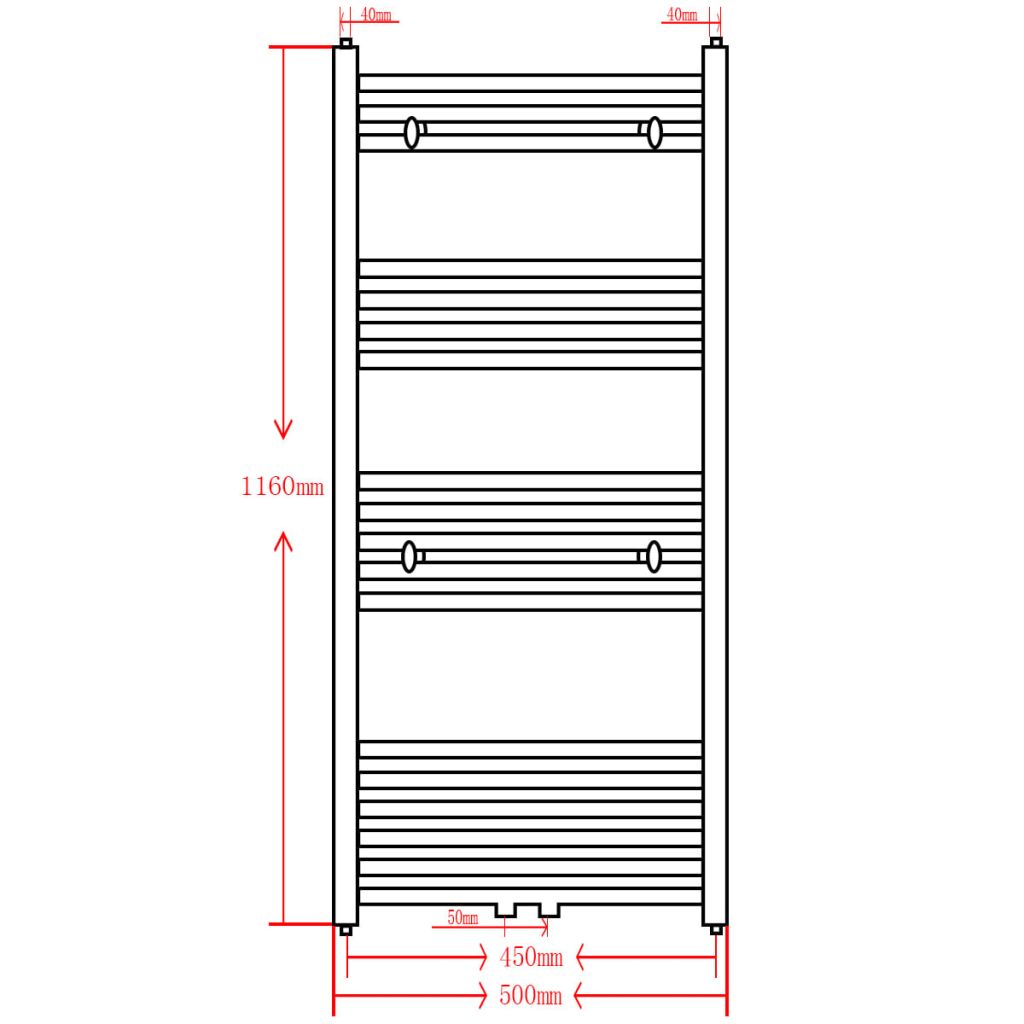 Radiator port-prosop incălzire centrală, curbat, 500 x 1160 mm, gri, [9],https:mobideco.ro