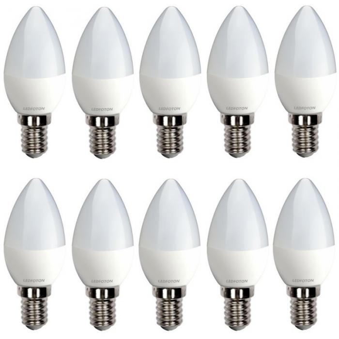 Set 10 Becuri cu led 4W E14 Lumina calda LF 3042