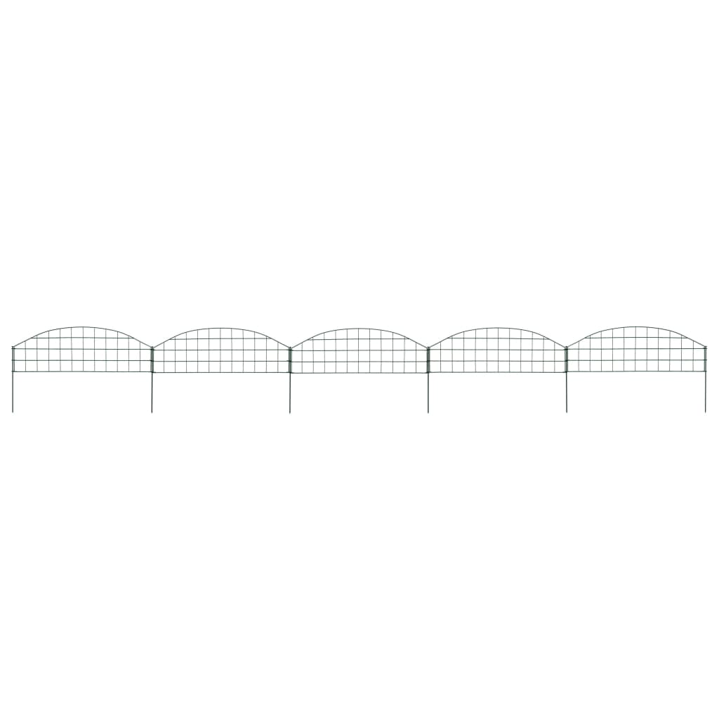 Set gard de iaz arcuit, verde, 77,3 x 26 cm