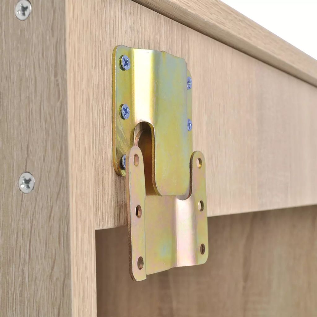 Set mobilier baie format din 7 piese cu chiuvete incluse, Bej, [5],https:mobideco.ro