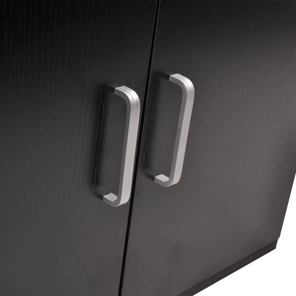 Set mobilier baie format din 9 piese cu chiuvete incluse, Negru, [6],https:mobideco.ro