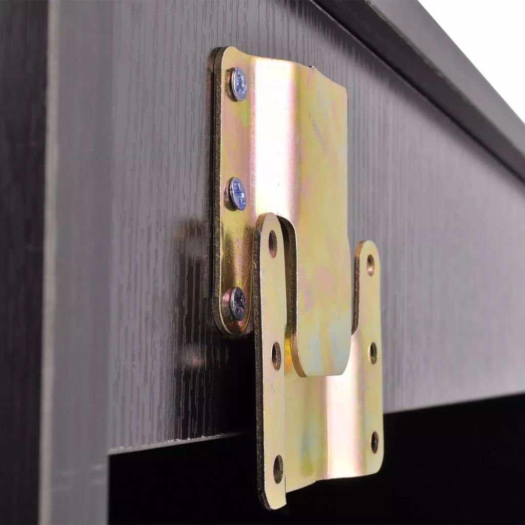 Set mobilier baie format din 9 piese cu chiuvete incluse, Negru, [9],https:mobideco.ro