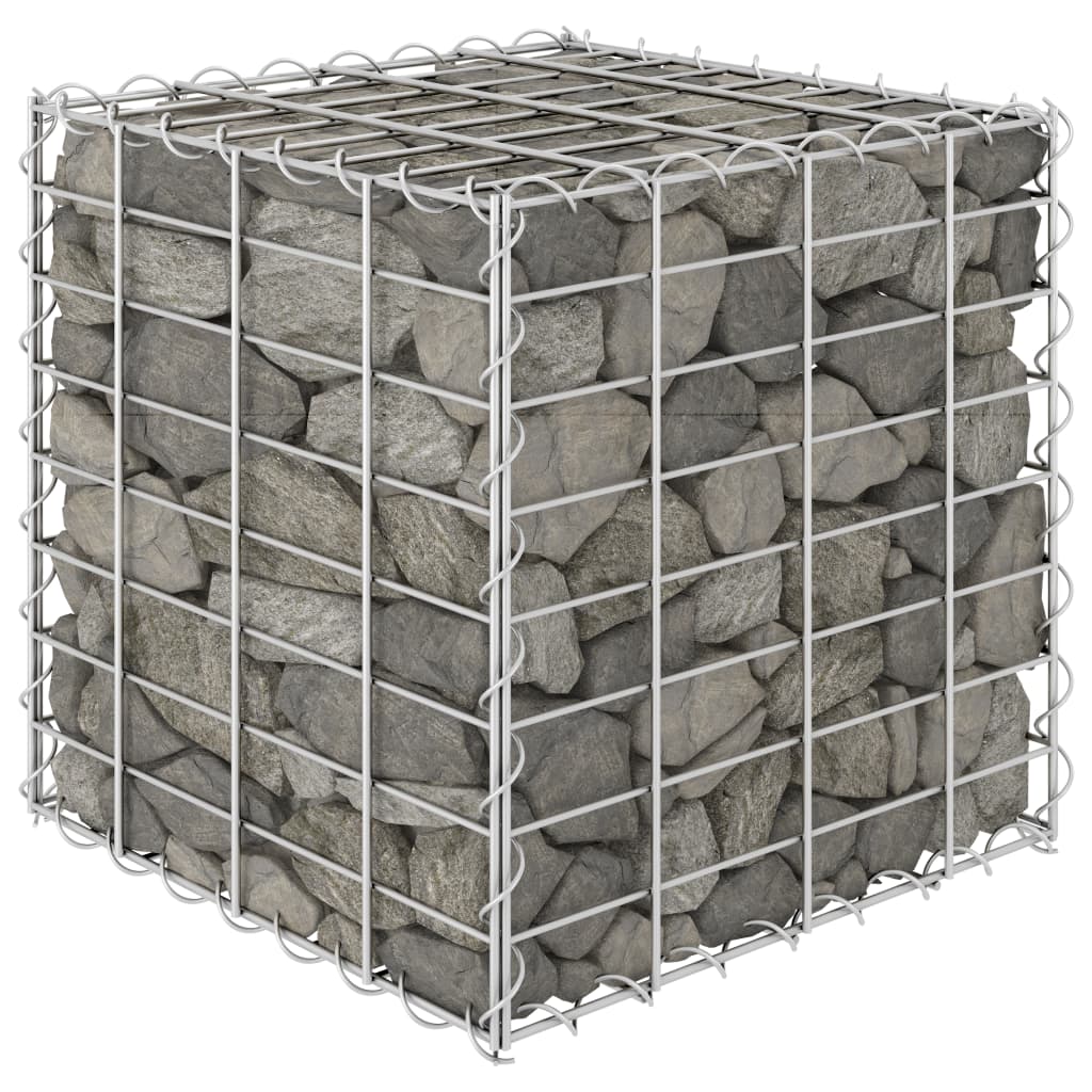 Strat inălțat cub gabion, 40 x 40 x 40 cm, sârmă de oțel