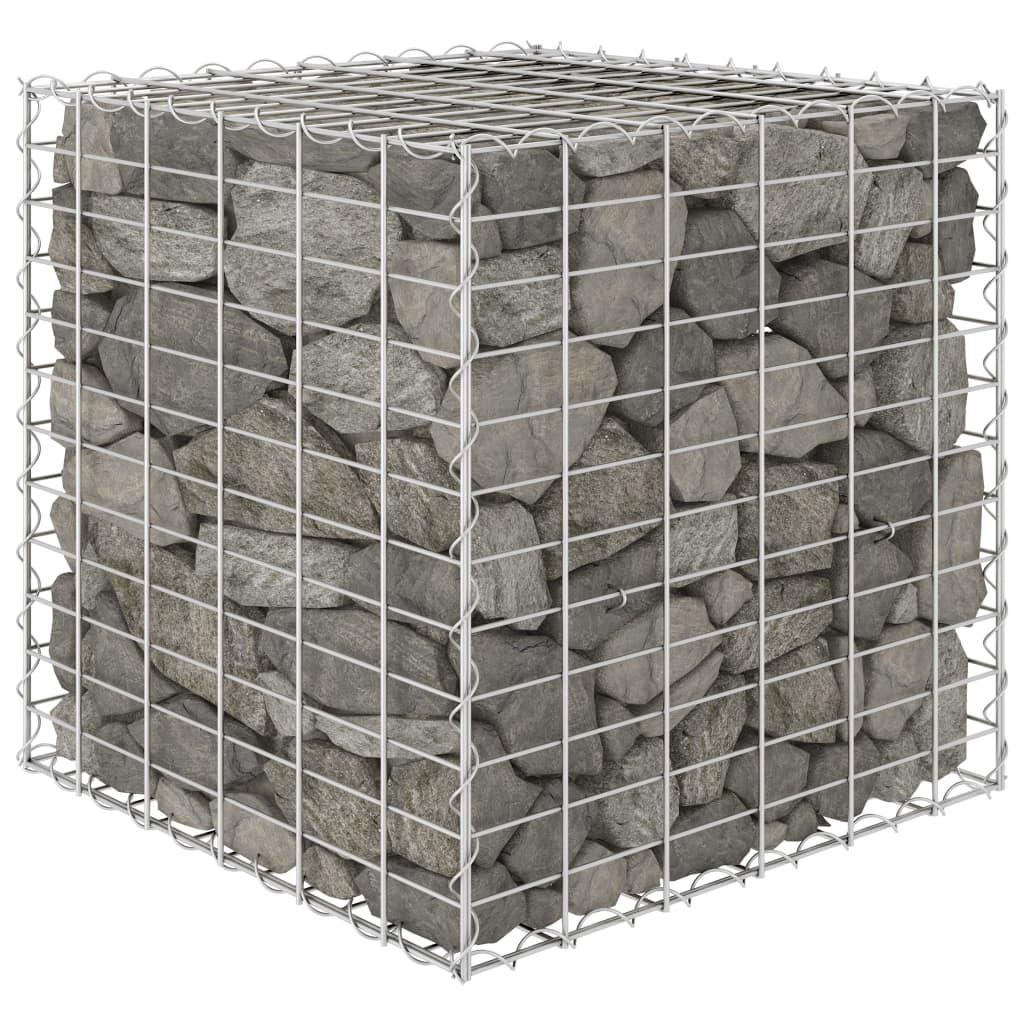 Strat inălțat cub gabion, 60 x 60 x 60 cm, sârmă de oțel