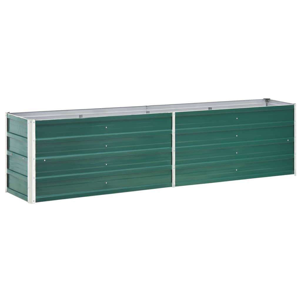 Strat inălțat de grădină verde 240 x 40 x 45 cm oțel galvanizat