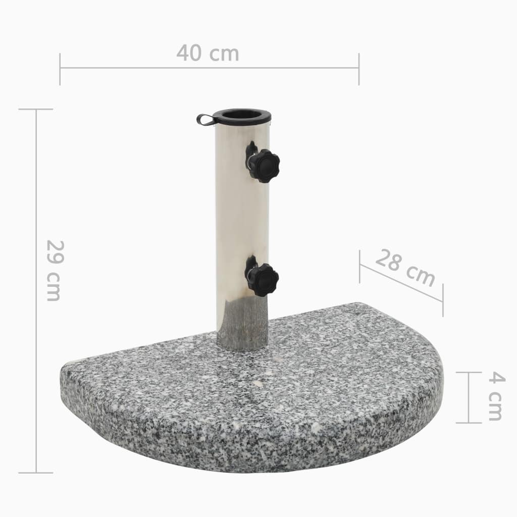 Suport umbrelă de soare, gri, granit, 10 kg, curbat, [6],https:mobideco.ro