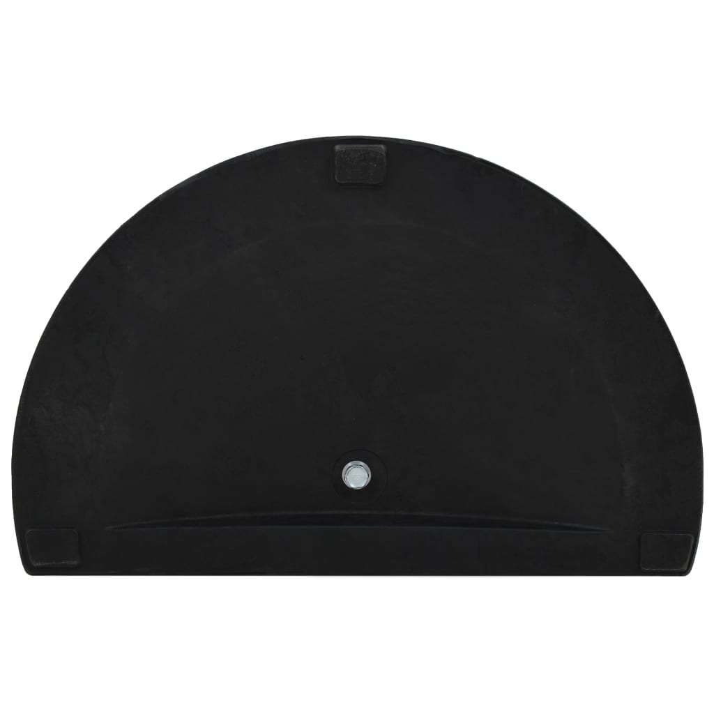 Suport umbrelă de soare, negru, 9 kg, polirășină, semi-rotund, [5],https:mobideco.ro