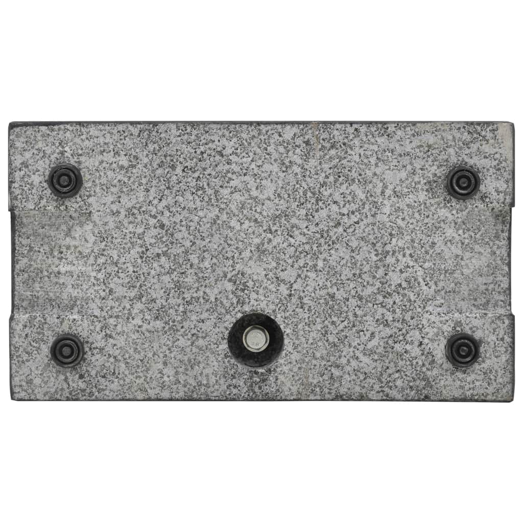 Suport umbrelă de soare, negru, granit, 25 kg, dreptunghiular, [4],https:mobideco.ro