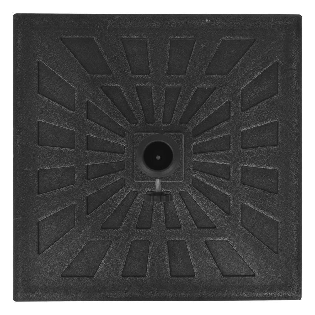 Suport umbrelă de soare, rășină, pătrat, negru, 19 kg, [6],https:mobideco.ro