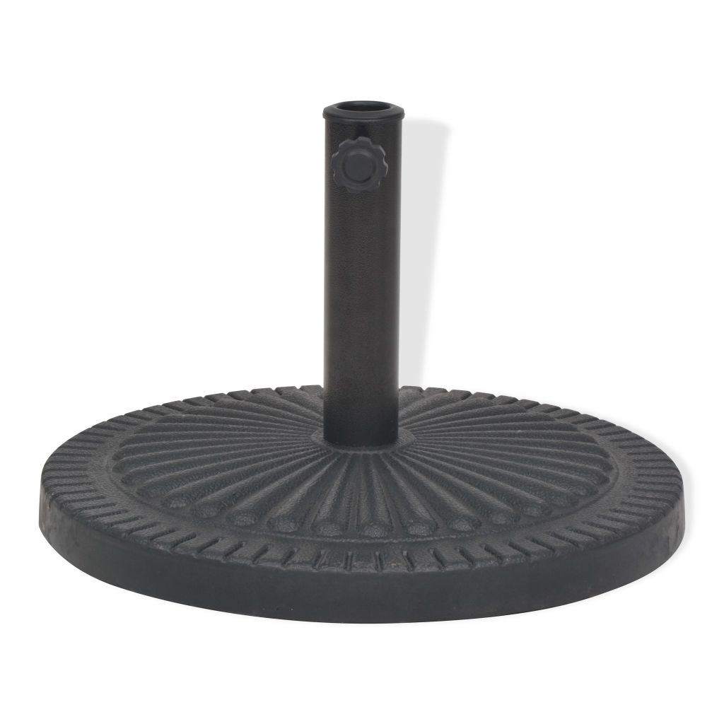 Suport umbrelă de soare, rășină, rotund, negru, 14 kg, [3],https:mobideco.ro