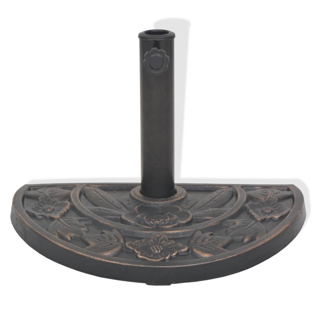 Suport umbrelă de soare, rășină, semicerc, bronz, 9 kg, [3],https:mobideco.ro