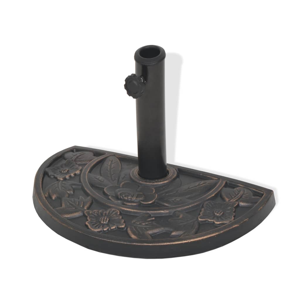 Suport umbrelă de soare, rășină, semicerc, bronz, 9 kg, [4],https:mobideco.ro