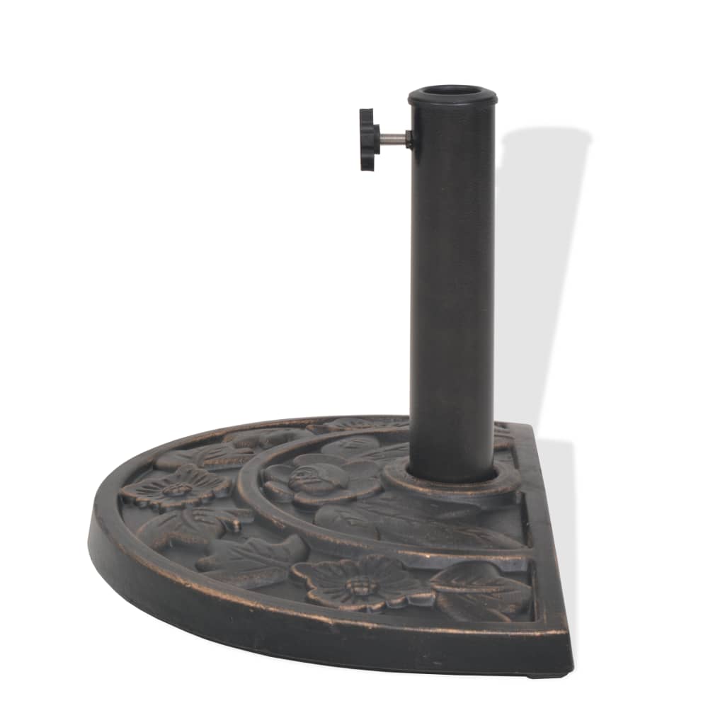 Suport umbrelă de soare, rășină, semicerc, bronz, 9 kg, [5],https:mobideco.ro