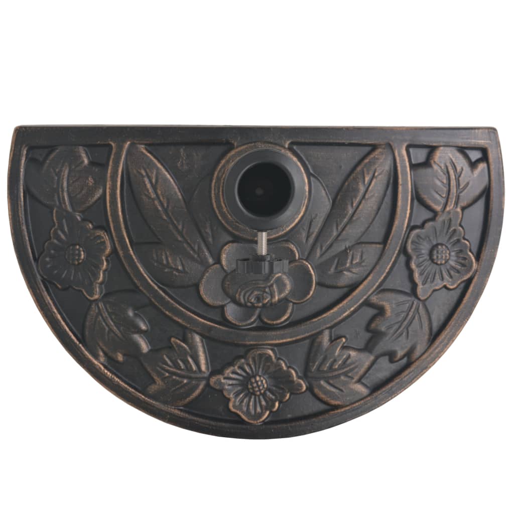 Suport umbrelă de soare, rășină, semicerc, bronz, 9 kg, [6],https:mobideco.ro