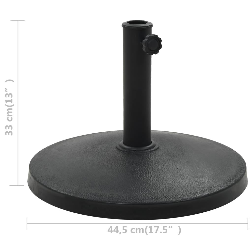 Suport umbrelă de soare rotund, negru, 10 kg, polirășină, [6],https:mobideco.ro