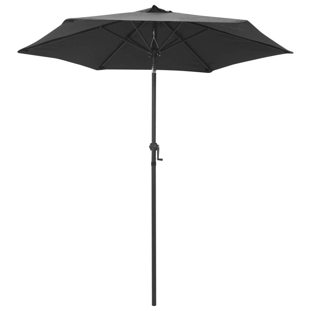 Umbrelă de soare, antracit, 200 x 211 cm, aluminiu