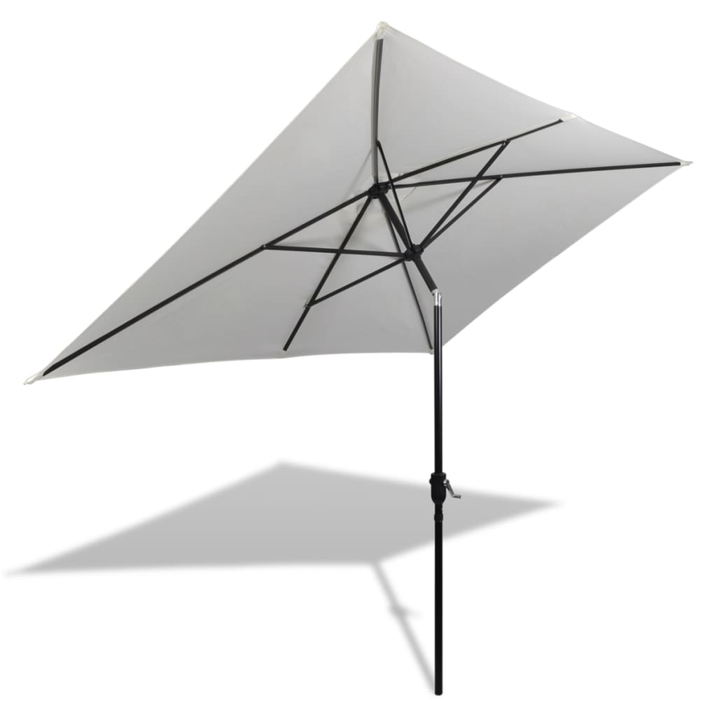 Umbrelă de soare dreptunghiulară 200 x 300, Alb nisip