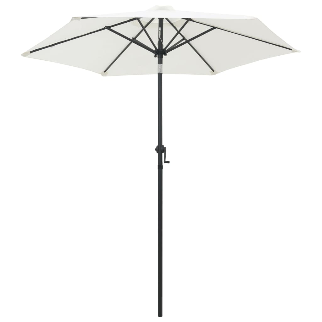 Umbrelă de soare, nisipiu, 200 x 211 cm, aluminiu