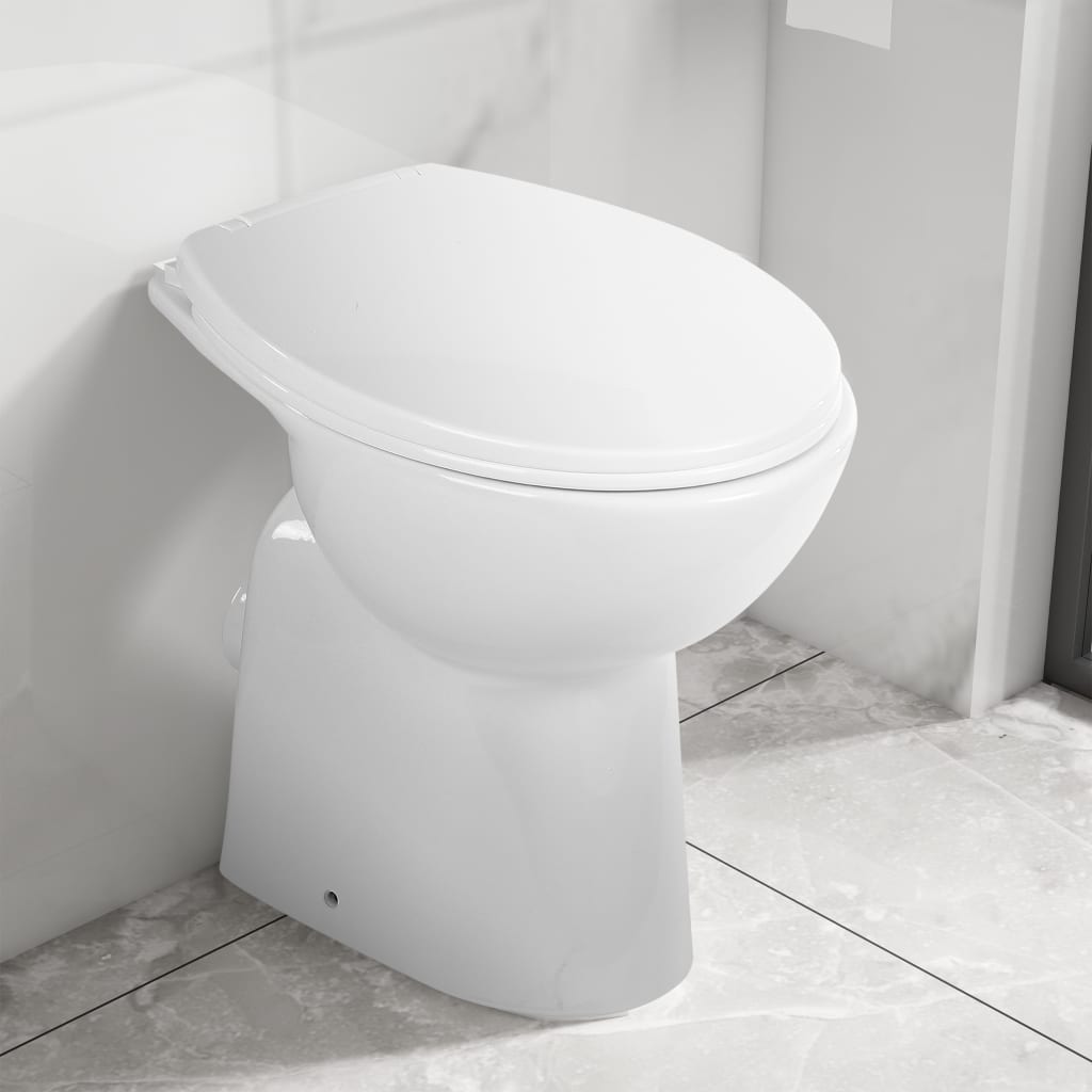 Vas WC fără ramă, inchidere silențioasă, + 7 cm, alb, ceramică