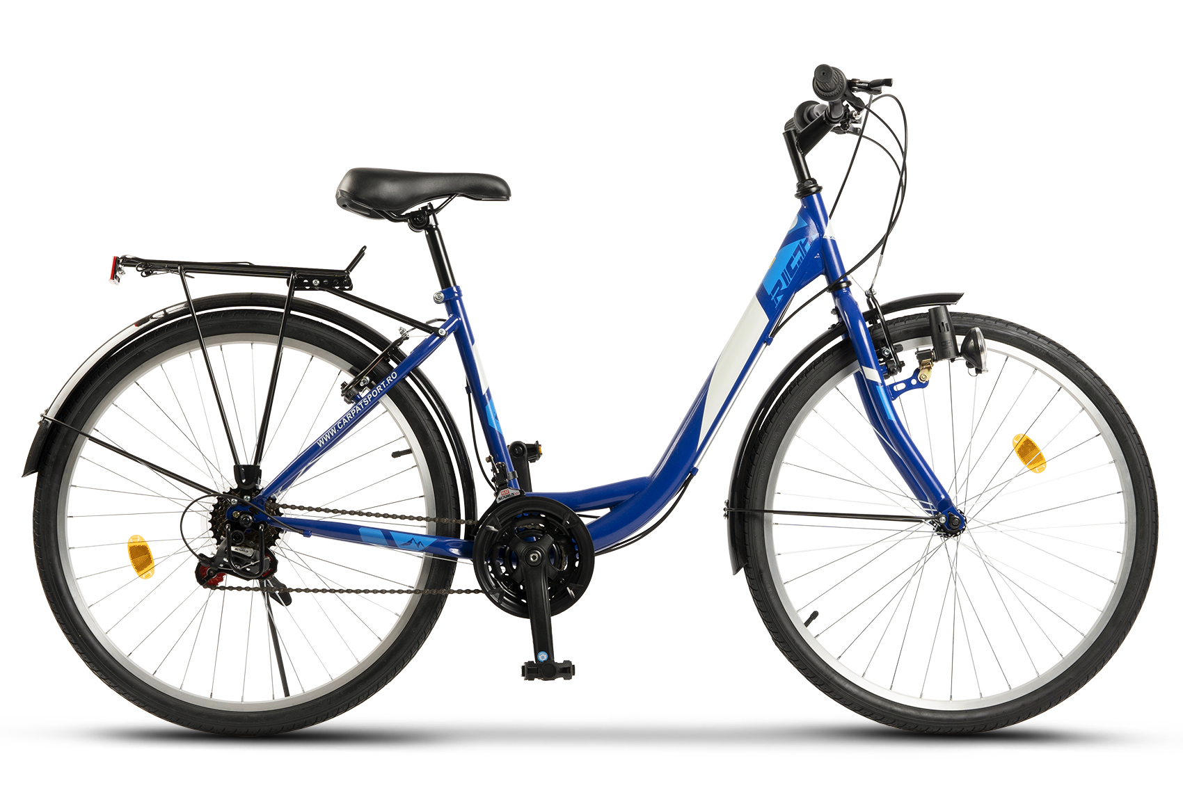 BICICLETE DE ORAS - Bicicleta City Rich R2632A 26", Albastru/Alb, carpatsport.ro