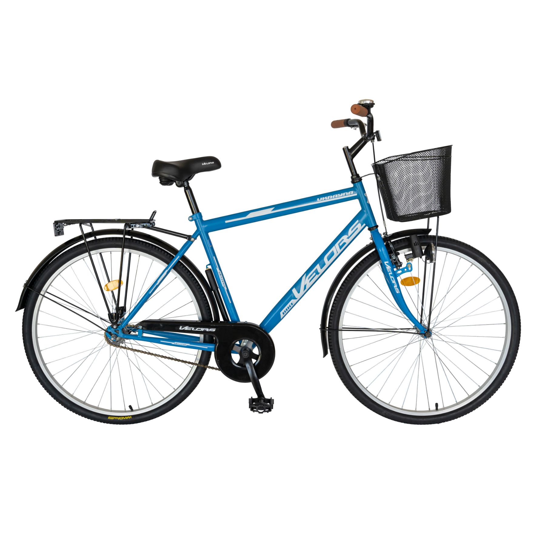 Bicicleta de oras (City) Velors Ukrayna V2893A 28", Albastru/Alb