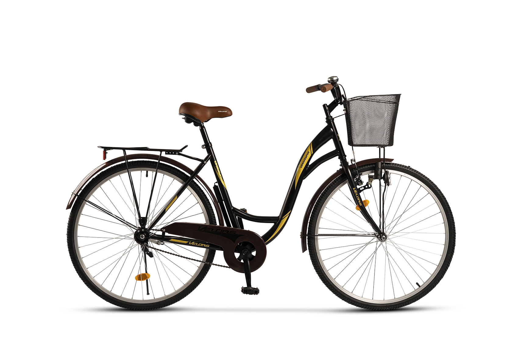 BICICLETE DE ORAS - Bicicleta de oras (CITY) Velors Ukrayna V2894A 28", Negru/Galben, https:carpatsport.ro