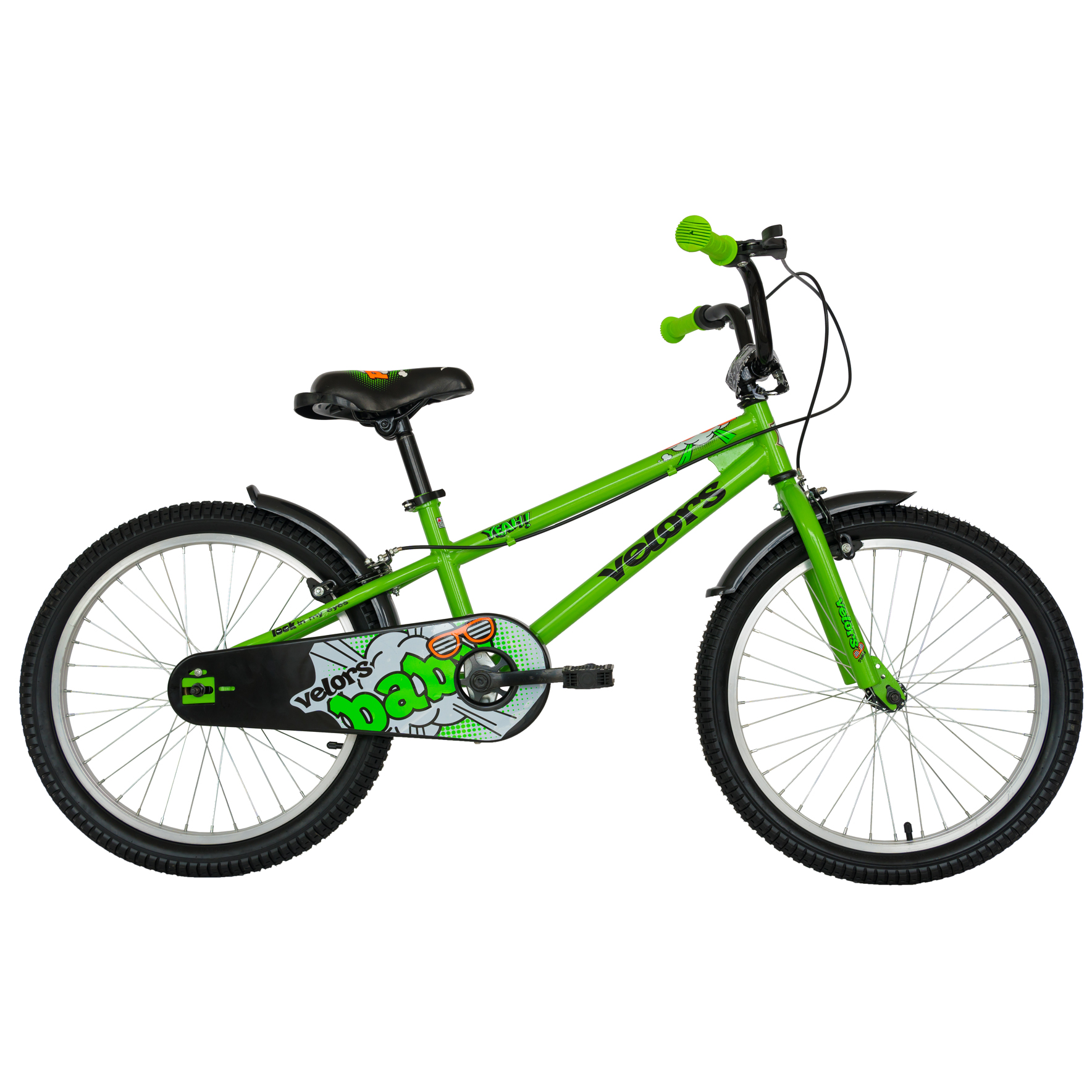 VELORS Bicicleta copii 20 inch velors v2001a, culoare verde/negru, varsta 7-10 ani - resigilata